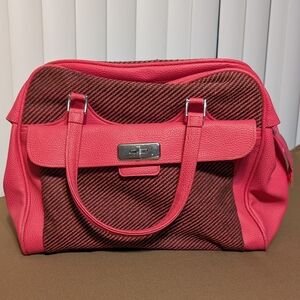 Pink and Brown Women's Bag